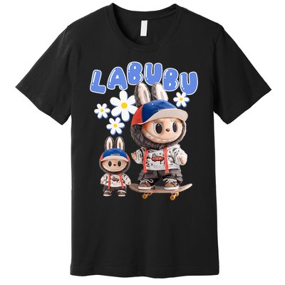 Funny Labubu Lover Cute Labubu Party Meme Premium T-Shirt