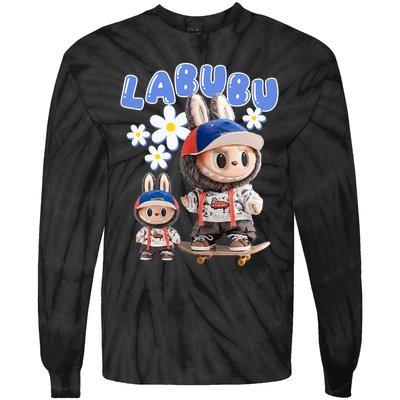 Funny Labubu Lover Cute Labubu Party Meme Tie-Dye Long Sleeve Shirt