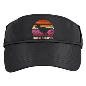 Funny Lesbian Lickalottapus Dinosaurs LGBTQ Pride Flag Retro Adult Drive Performance Visor