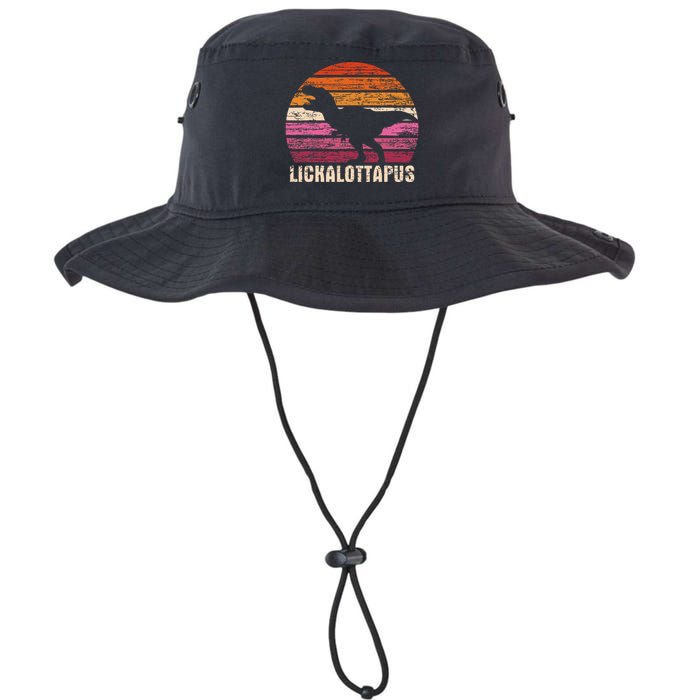 Funny Lesbian Lickalottapus Dinosaurs LGBTQ Pride Flag Retro Legacy Cool Fit Booney Bucket Hat