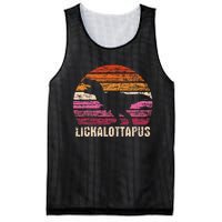 Funny Lesbian Lickalottapus Dinosaurs LGBTQ Pride Flag Retro Mesh Reversible Basketball Jersey Tank