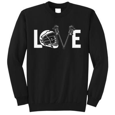 Funny Lacrosse Lover LAX LOVE Lacrosse Player Sweatshirt