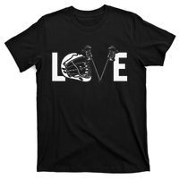 Funny Lacrosse Lover LAX LOVE Lacrosse Player T-Shirt