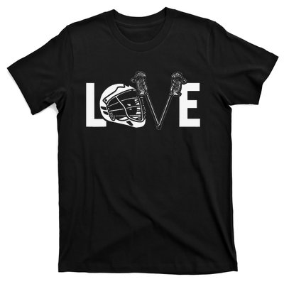 Funny Lacrosse Lover LAX LOVE Lacrosse Player T-Shirt