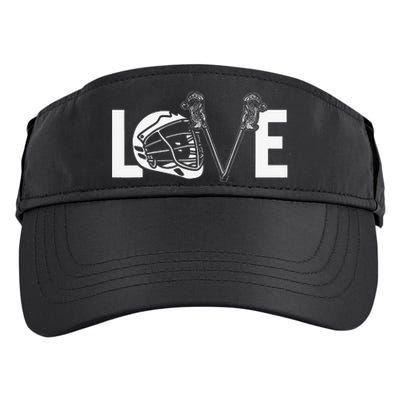 Funny Lacrosse Lover LAX LOVE Lacrosse Player Adult Drive Performance Visor