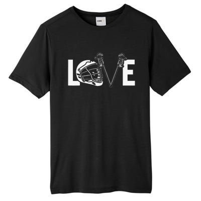 Funny Lacrosse Lover LAX LOVE Lacrosse Player Tall Fusion ChromaSoft Performance T-Shirt