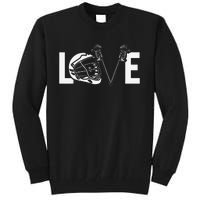 Funny Lacrosse Lover LAX LOVE Lacrosse Player Tall Sweatshirt