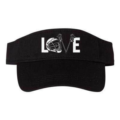 Funny Lacrosse Lover LAX LOVE Lacrosse Player Valucap Bio-Washed Visor