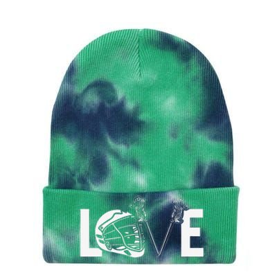 Funny Lacrosse Lover LAX LOVE Lacrosse Player Tie Dye 12in Knit Beanie