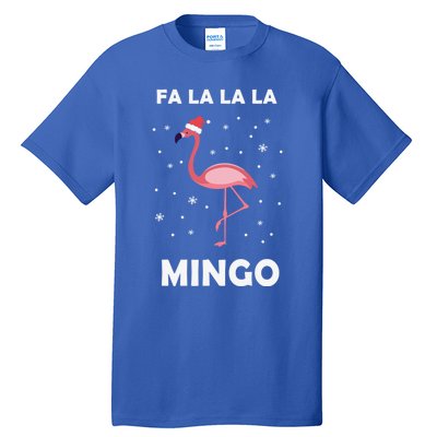 Fa La La La Mingo Tropical Flamingo Christmas Festive Funny Gift Tall T-Shirt