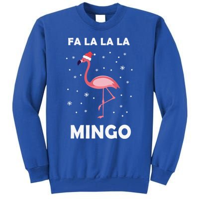 Fa La La La Mingo Tropical Flamingo Christmas Festive Funny Gift Tall Sweatshirt