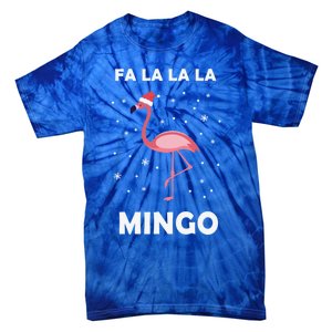 Fa La La La Mingo Tropical Flamingo Christmas Festive Funny Gift Tie-Dye T-Shirt