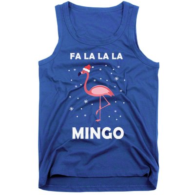 Fa La La La Mingo Tropical Flamingo Christmas Festive Funny Gift Tank Top