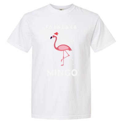 Fa La La La Mingo Tropical Flamingo Christmas Festive Funny Gift Garment-Dyed Heavyweight T-Shirt