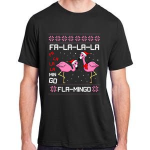 Fa La La Mingo Christmas Pajama Cute Flamingo Ugly XMas Adult ChromaSoft Performance T-Shirt