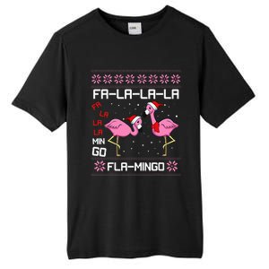 Fa La La Mingo Christmas Pajama Cute Flamingo Ugly XMas Tall Fusion ChromaSoft Performance T-Shirt