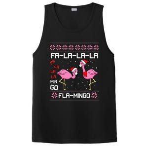 Fa La La Mingo Christmas Pajama Cute Flamingo Ugly XMas PosiCharge Competitor Tank