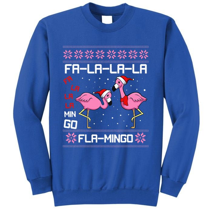 Fa La La Mingo Christmas Pajama Cute Flamingo Ugly XMas Tall Sweatshirt