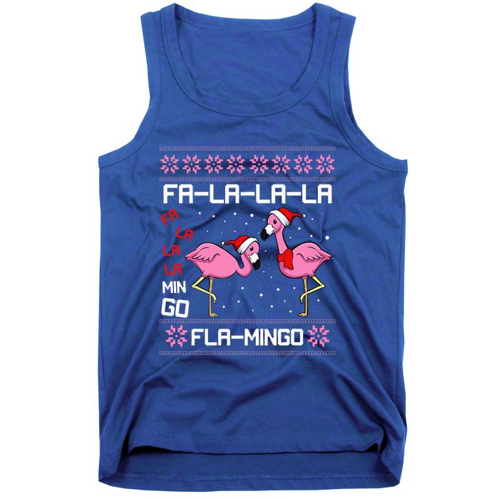 Fa La La Mingo Christmas Pajama Cute Flamingo Ugly XMas Tank Top