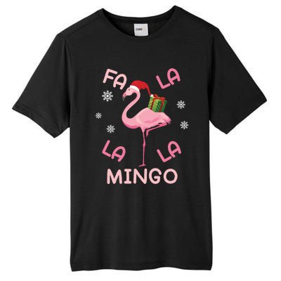 Fa La La La Mingo Christmas Day Pink Flamingo Merry Xmas Gift Tall Fusion ChromaSoft Performance T-Shirt