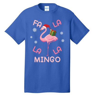 Fa La La La Mingo Christmas Day Pink Flamingo Merry Xmas Gift Tall T-Shirt