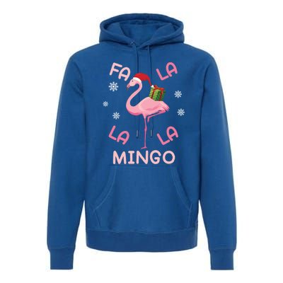 Fa La La La Mingo Christmas Day Pink Flamingo Merry Xmas Gift Premium Hoodie