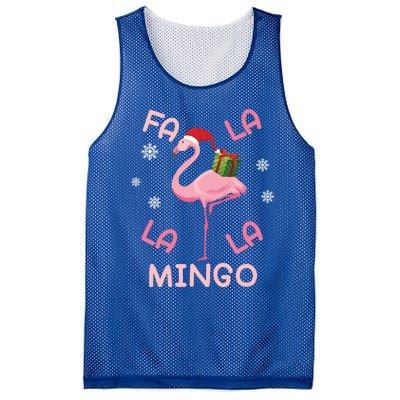 Fa La La La Mingo Christmas Day Pink Flamingo Merry Xmas Gift Mesh Reversible Basketball Jersey Tank