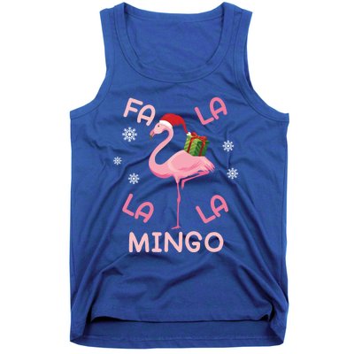 Fa La La La Mingo Christmas Day Pink Flamingo Merry Xmas Gift Tank Top