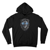 Funny Lion Lovers Wearing Glasses Retro Vintage Style Hoodie