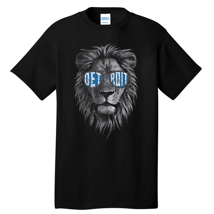 Funny Lion Lovers Wearing Glasses Retro Vintage Style Tall T-Shirt