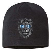 Funny Lion Lovers Wearing Glasses Retro Vintage Style Sustainable Beanie