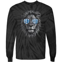 Funny Lion Lovers Wearing Glasses Retro Vintage Style Tie-Dye Long Sleeve Shirt