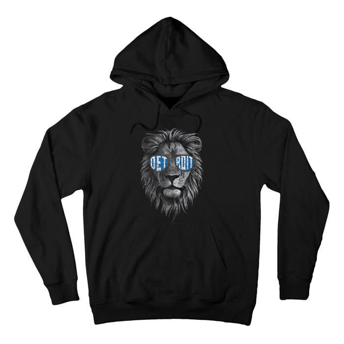 Funny Lion Lovers Wearing Glasses Retro Vintage Style Tall Hoodie