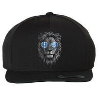 Funny Lion Lovers Wearing Glasses Retro Vintage Style Wool Snapback Cap