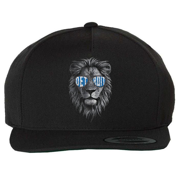 Funny Lion Lovers Wearing Glasses Retro Vintage Style Wool Snapback Cap