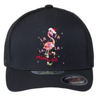 Fa La La Mingo Flamingo Christmas Tree Lights Tropical Xmas  Flexfit Unipanel Trucker Cap
