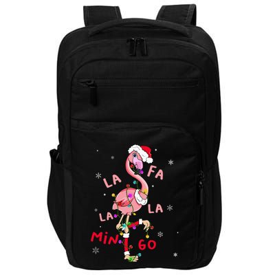 Fa La La Mingo Flamingo Christmas Tree Lights Tropical Xmas  Impact Tech Backpack