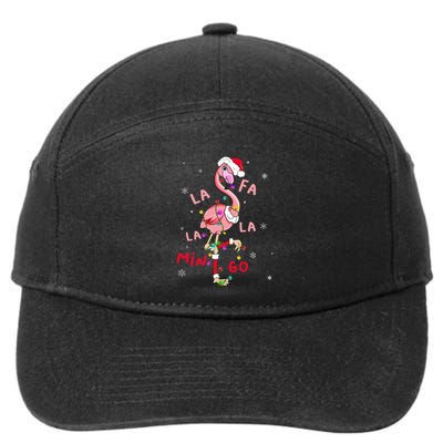 Fa La La Mingo Flamingo Christmas Tree Lights Tropical Xmas  7-Panel Snapback Hat