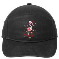 Fa La La Mingo Flamingo Christmas Tree Lights Tropical Xmas  7-Panel Snapback Hat