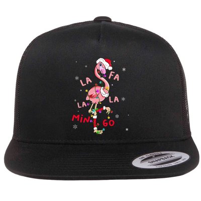 Fa La La Mingo Flamingo Christmas Tree Lights Tropical Xmas  Flatbill Hat