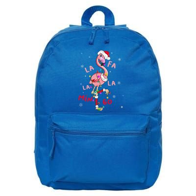 Fa La La Mingo Flamingo Christmas Tree Lights Tropical Xmas  16 in Basic Backpack