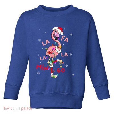 Fa La La Mingo Flamingo Christmas Tree Lights Tropical Xmas  Toddler Sweatshirt