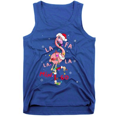 Fa La La Mingo Flamingo Christmas Tree Lights Tropical Xmas  Tank Top