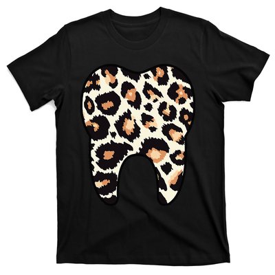 Funny Leopard Leo Dental Hygienist Teeth Assistant Dentistry T-Shirt