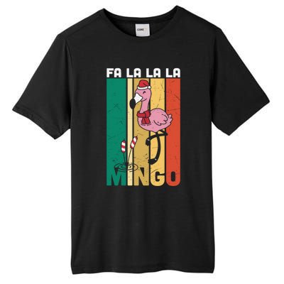 Fa La La La Mingo Flamingo Christmas In July Summer Xmas Cute Gift Tall Fusion ChromaSoft Performance T-Shirt