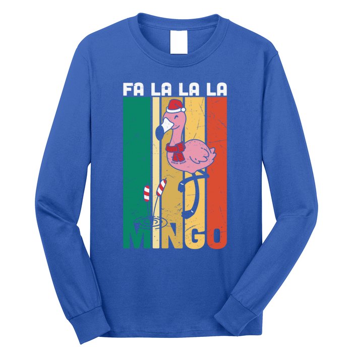 Fa La La La Mingo Flamingo Christmas In July Summer Xmas Cute Gift Long Sleeve Shirt