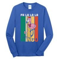 Fa La La La Mingo Flamingo Christmas In July Summer Xmas Cute Gift Tall Long Sleeve T-Shirt