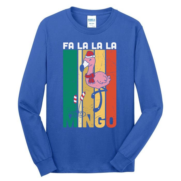 Fa La La La Mingo Flamingo Christmas In July Summer Xmas Cute Gift Tall Long Sleeve T-Shirt