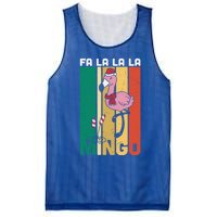 Fa La La La Mingo Flamingo Christmas In July Summer Xmas Cute Gift Mesh Reversible Basketball Jersey Tank