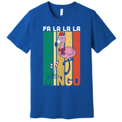 Fa La La La Mingo Flamingo Christmas In July Summer Xmas Cute Gift Premium T-Shirt